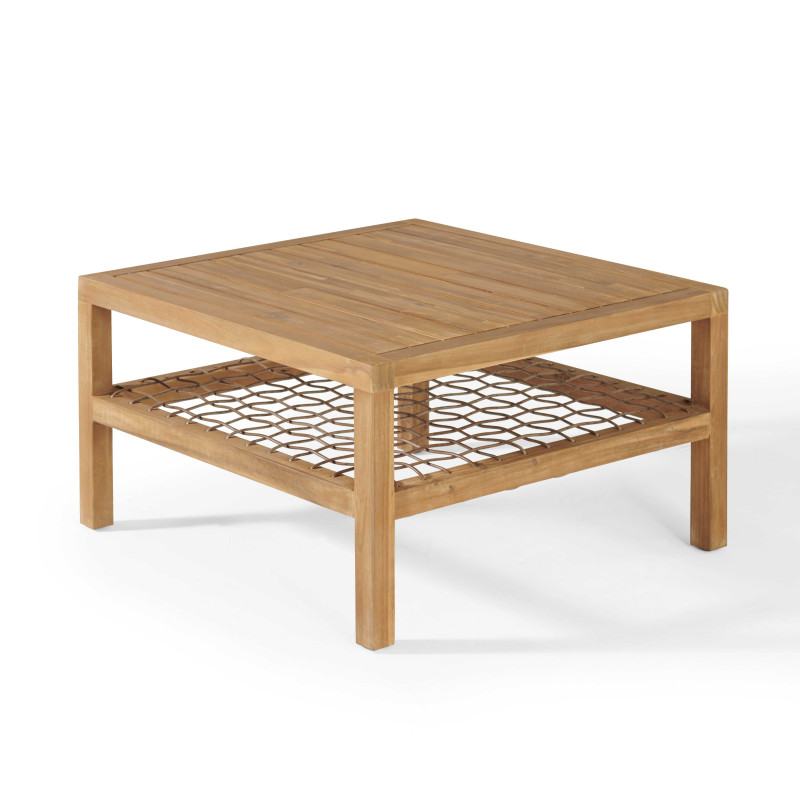 Table basse de jardin carrée en bois acacia 40 x 40 cm - Forest Style