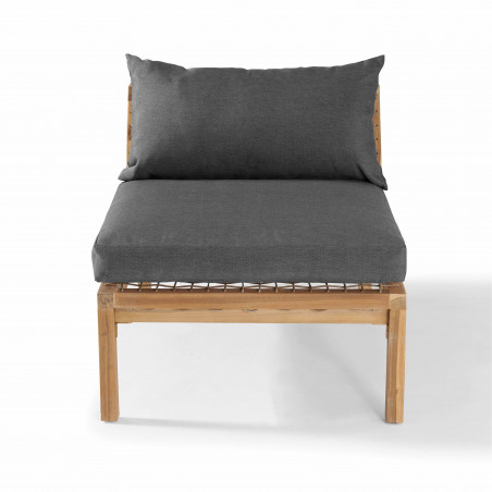 Fauteuil seychelles acacia coussins gris Fauteuil seychelles acacia coussins gris
