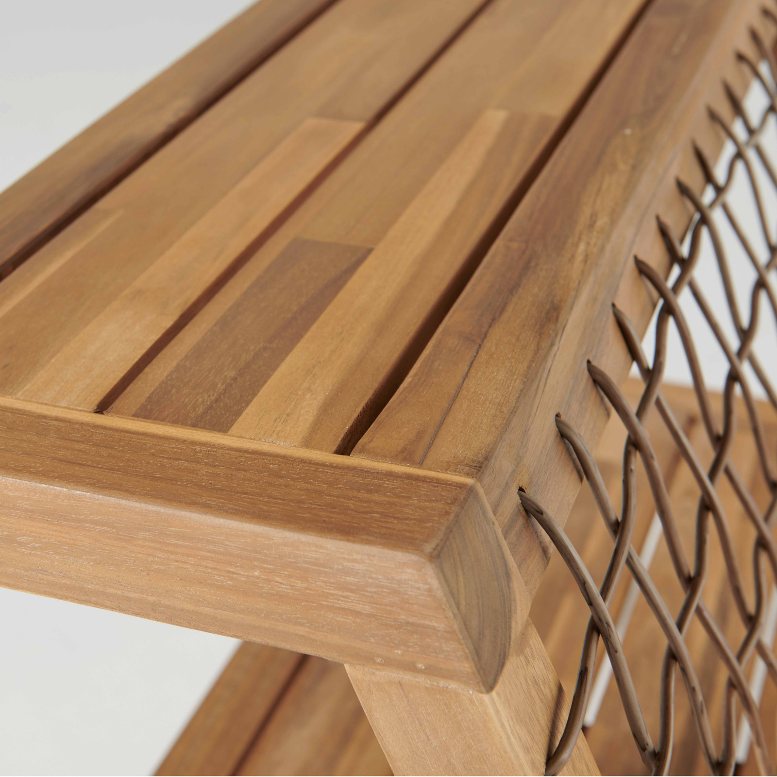 Zoom bois acacia fauteuil seychelles