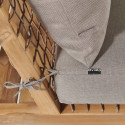 Zoom coussins et bois fauteuil Seychelles
