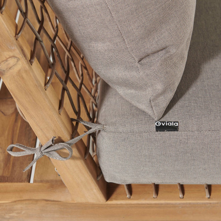 Zoom coussins et bois fauteuil Seychelles