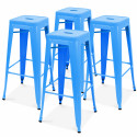 4 tabourets indus bleu