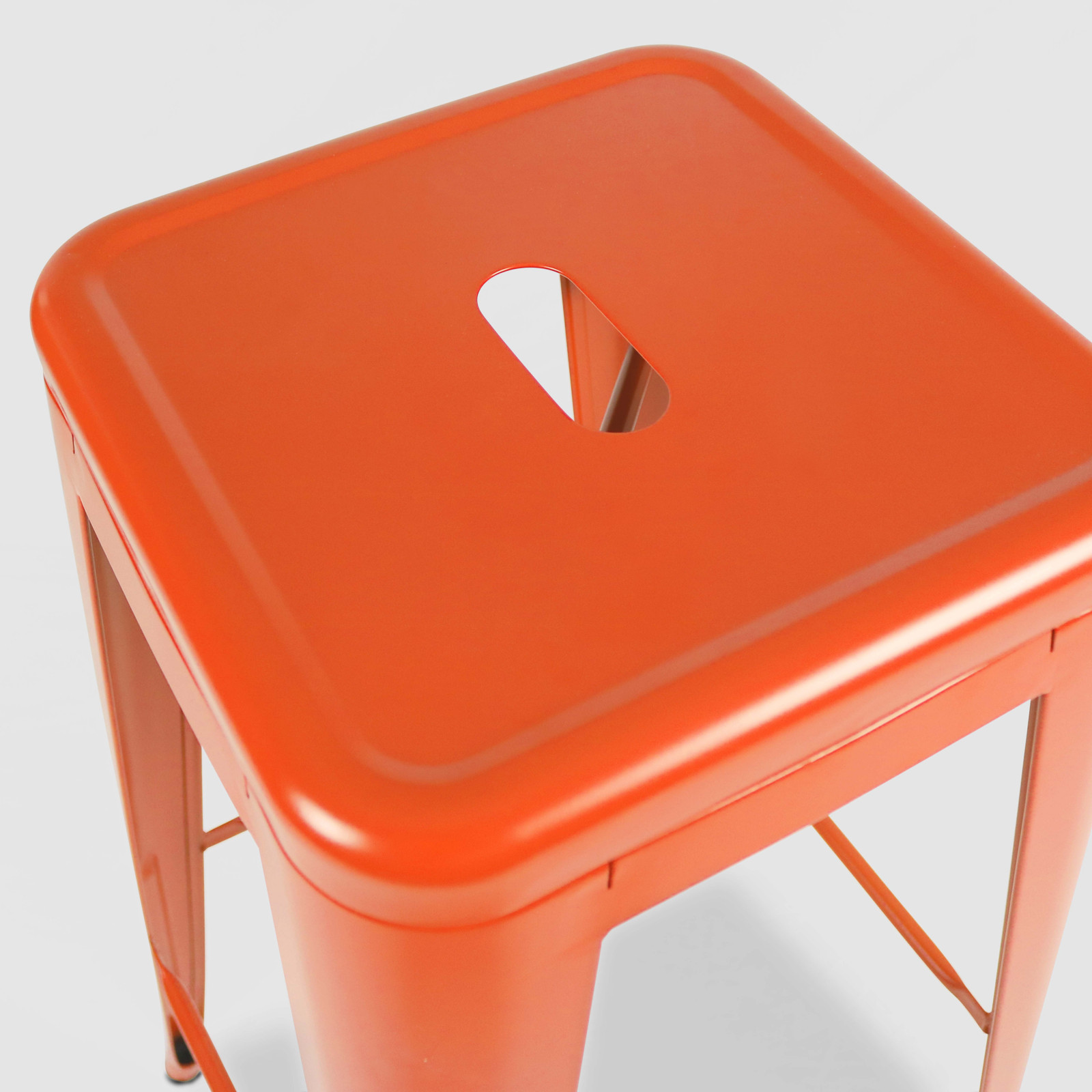 Focus assise tabouret orange métal
