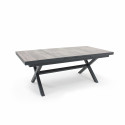Table extensible de jardin en bois gris 10 places