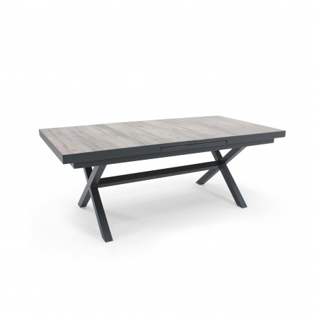 Table de jardin extensible bois gris TIVOLI