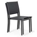 Chaises de jardin noir empilables