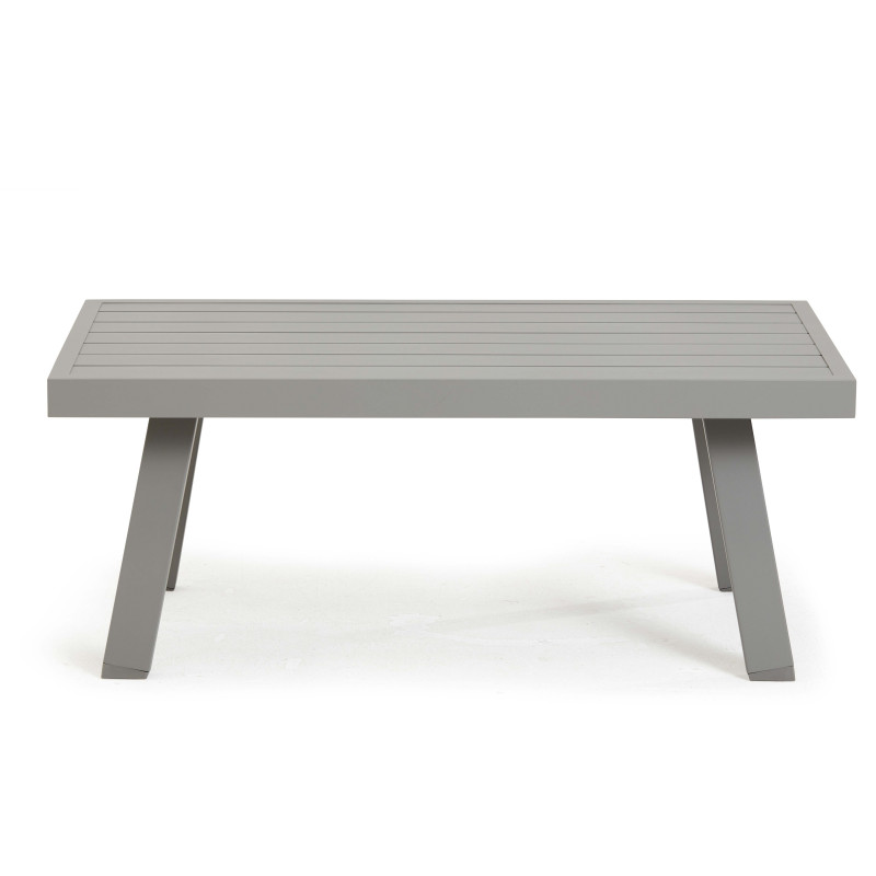 Table basse taupe en aluminium pour le jardin