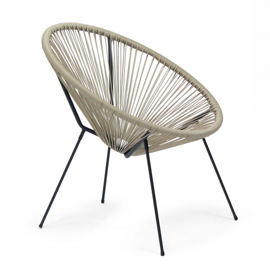 fauteuil jardin filaire taupe