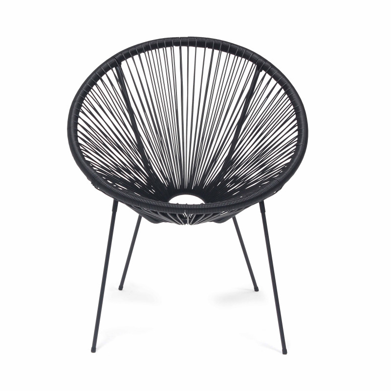 Fauteuil de jardin en polyéthylène noir