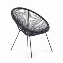 fauteuil jardin filaire noir