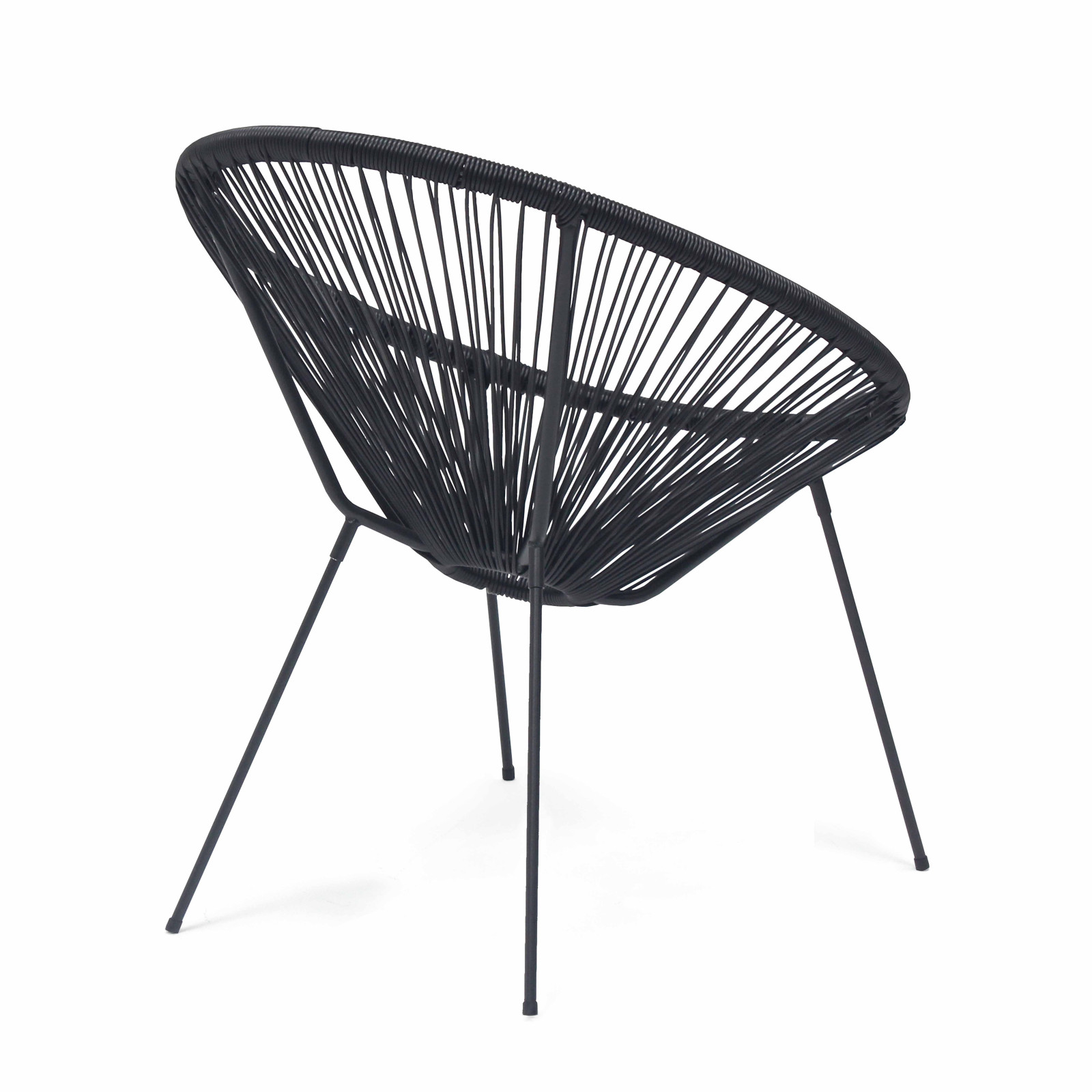 Fauteuil extérieur filaire noir