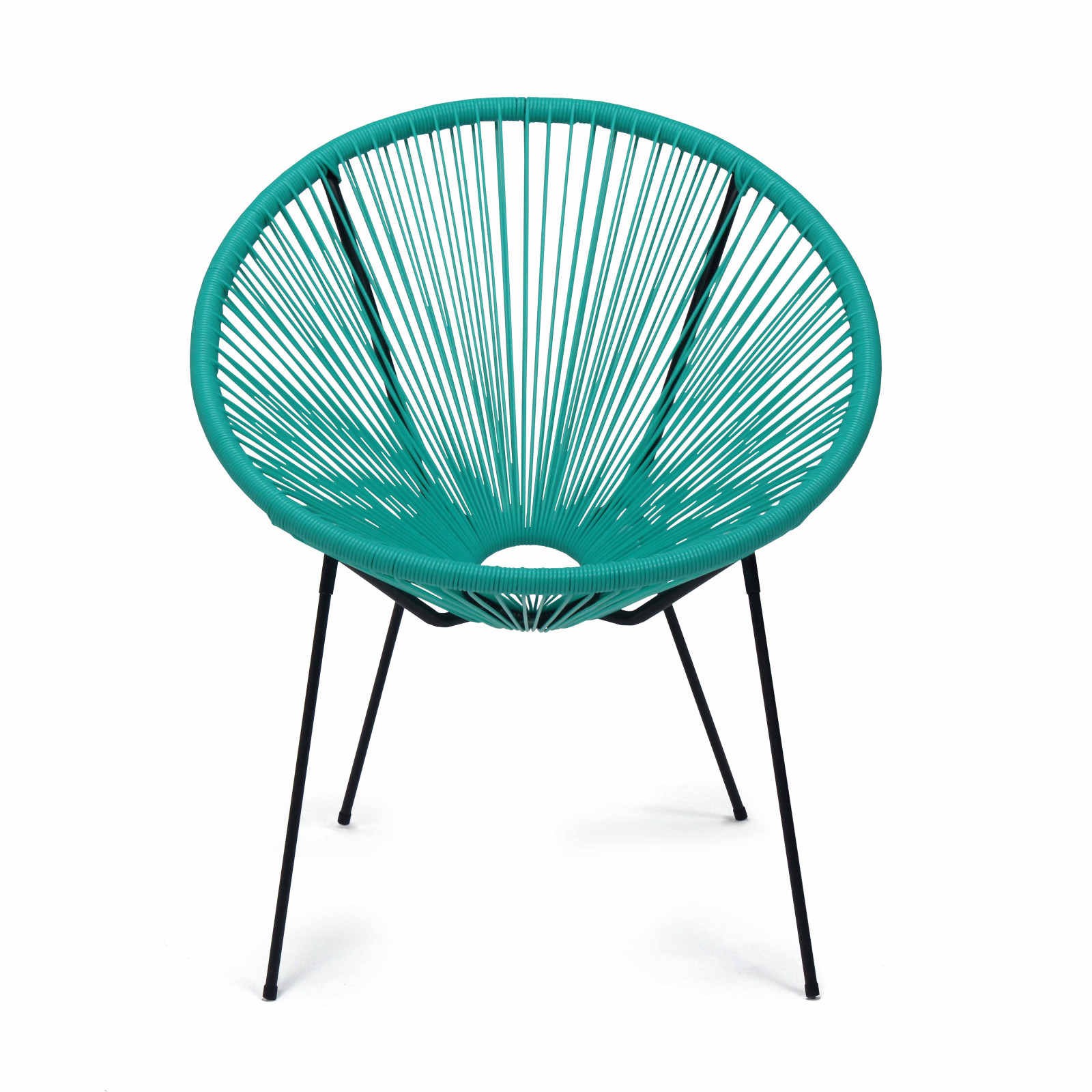 Lot de 2 fauteuils de jardin filaires bleu