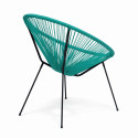 Fauteuil filaire bleu en polyéthylène lot de 2 