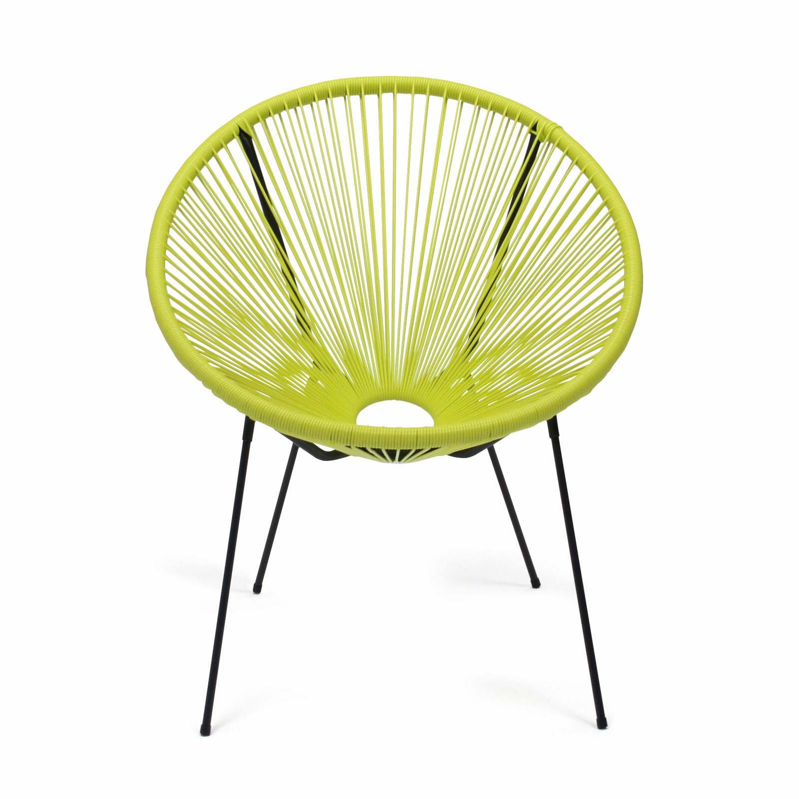 Lot de 2 fauteuils de jardin filaires vert