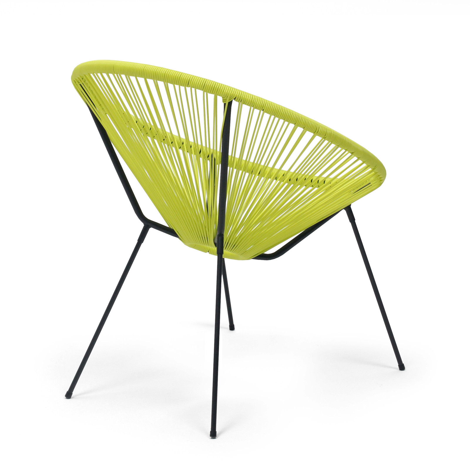 Fauteuil filaire vert en polyéthylène lot de 2 