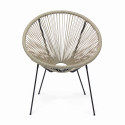 Lot de 2 fauteuils de jardin filaires taupe Lot de 2 fauteuils de jardin filaires taupe