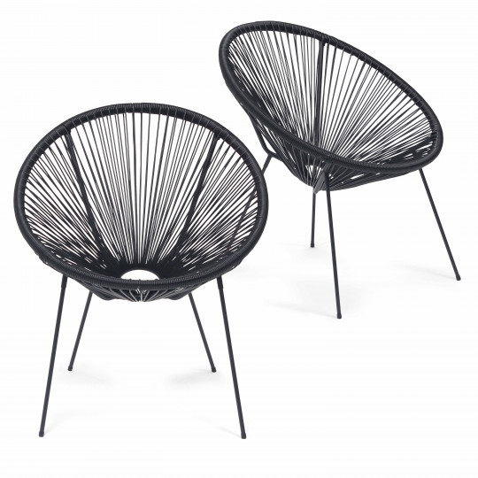 Lot de 2 fauteuils filaires facile d’entretient | Oviala