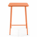 Table haute en métal orange