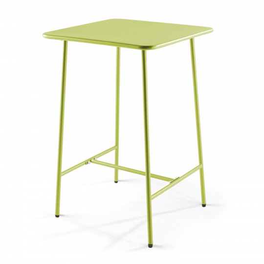 Table haute extérieure mange-debout 70x70x105 cm en métal | Oviala