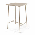 Table de bar taupe en métal