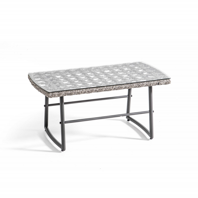 Table basse métal et résine salon de jardin LIMA (4/7)