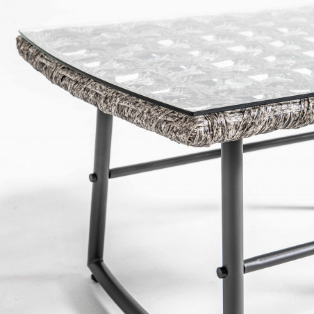 Focus table basse métal et résine salon de jardin LIMA Focus table basse métal et résine salon de jardin LIMA