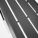Banquette de jardin en métal - Gris