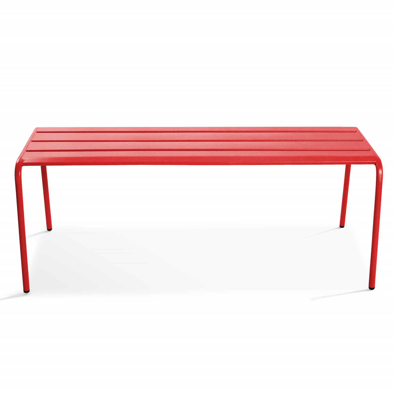 Banquette de jardin en métal - rouge
