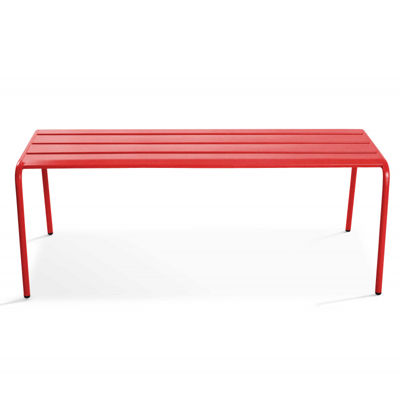 Banquette de jardin en métal - rouge