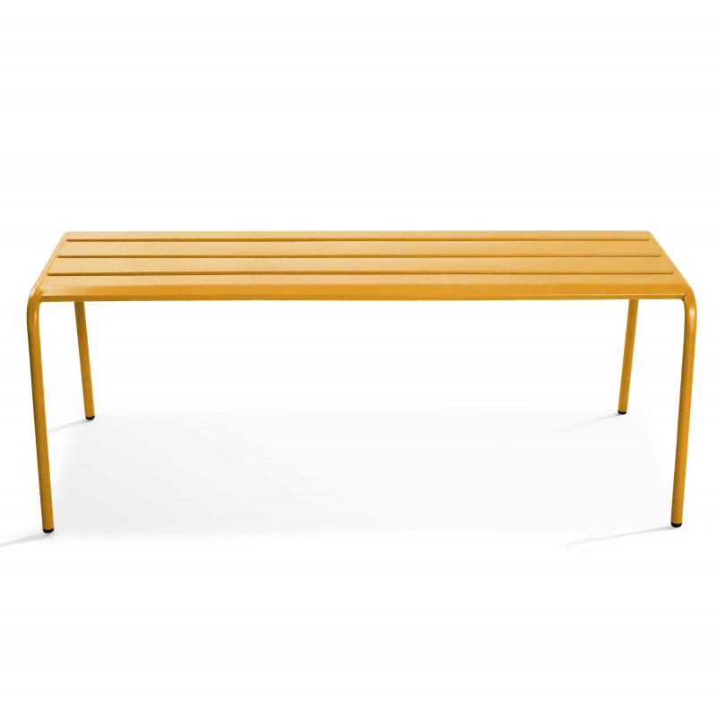 Banquette de jardin en métal - jaune