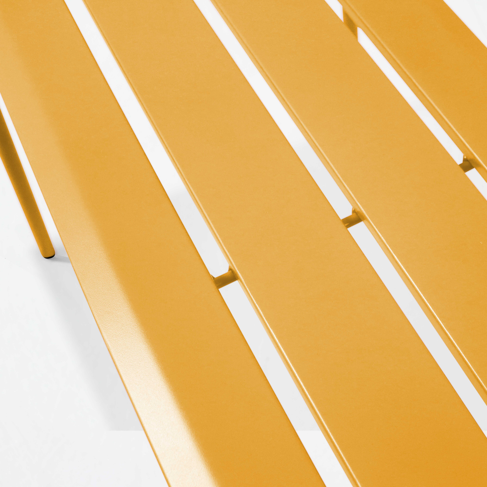 Banquette de jardin en métal - jaune