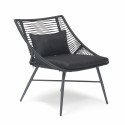 Fauteuil de jardin noir filaire et cousins noir