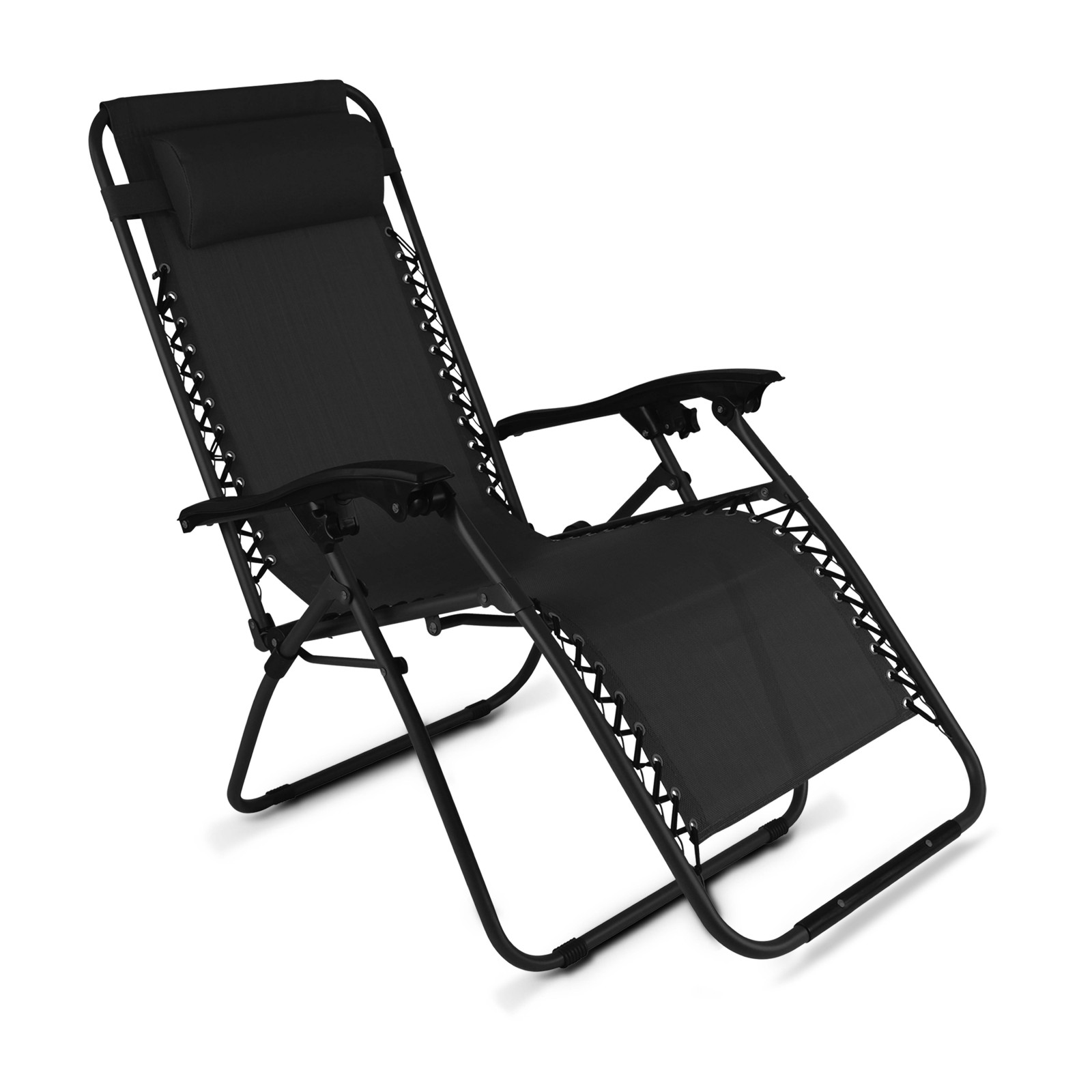 Fauteuil de jardin pliable et inclinable NOIR