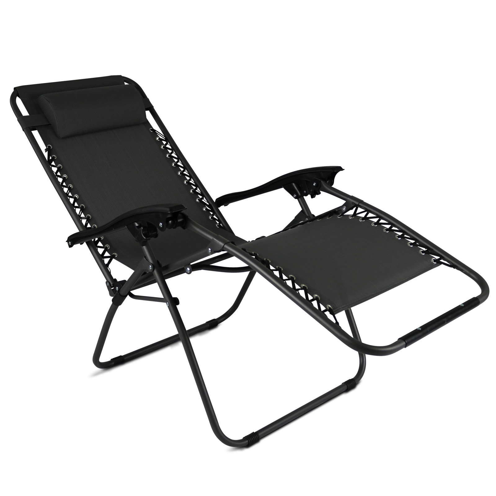 Fauteuil de jardin inclinable NOIR