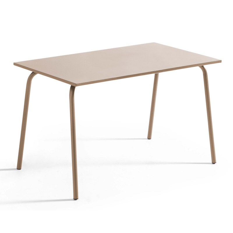 Table rectangulaire en métal TAUPE Table rectangulaire en métal TAUPE