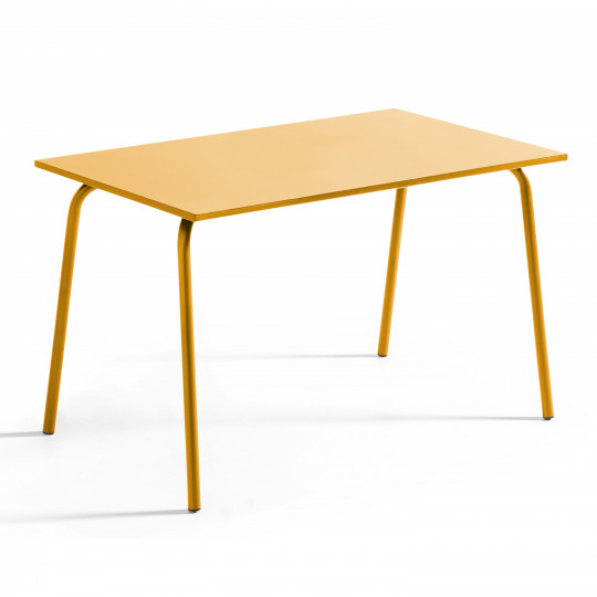 Table de jardin en métal 6 personnes 120x70 cm | Oviala