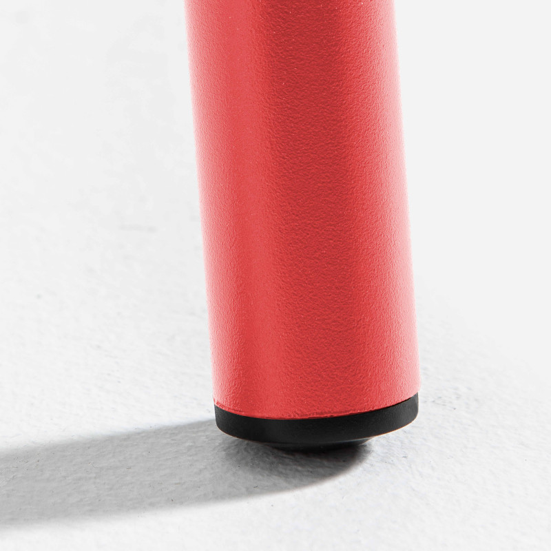 Focus pied de table en métal ROUGE (4/6)