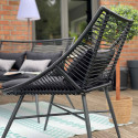 Salon de jardin filaire noir