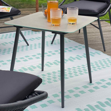 Table de jardin filaire noire Table de jardin filaire noire