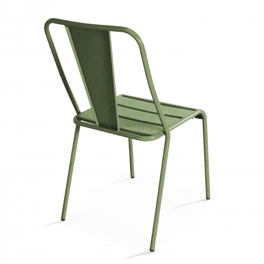 Chaise de jardin bistrot parisien en métal ajourée | Oviala