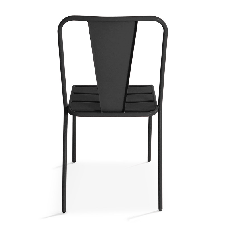 Chaise de jardin bistrot en métal moderne et confortable  Oviala