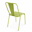 Chaise terrasse verte en métal DIEPPE 