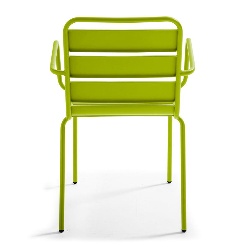 Chaise avec accoudoirs VERTE brasserie restaurant