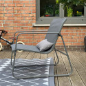 Très grand tapis PVC gris outdoor