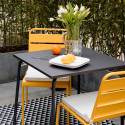 Tapis extérieur blanc noir et jaune Tapis extérieur blanc noir et jaune