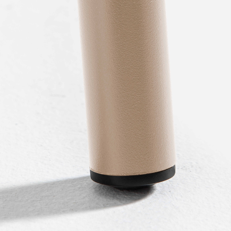 Petite table carrée en métal taupe (3/5)