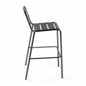 Chaise haute en métal GRISE