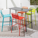 Tabourets en métal BLEU, ORANGE, VERT et ROUGE