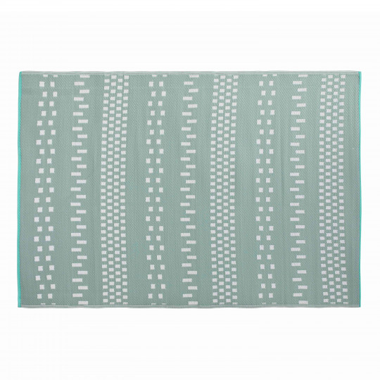 Tapis extérieur en PVC bleu vert