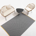 Grand tapis extérieur salon de jardin NOIR et JAUNE Grand tapis extérieur salon de jardin NOIR et JAUNE